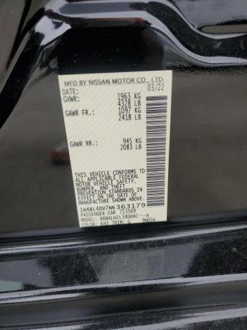 2022 NISSAN ALTIMA SV 1N4BL4DV7NN363179