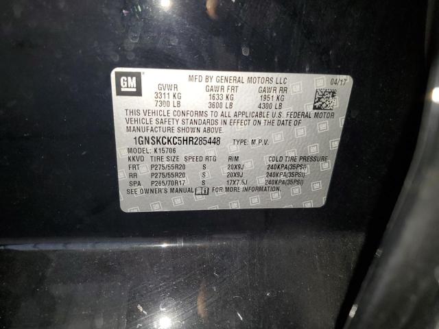 2017 CHEVROLET TAHOE K1500 PREMIER 1GNSKCKC5HR285448