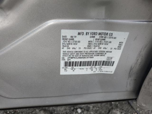 2019 FORD EDGE SEL 2FMPK3J96KBC57569