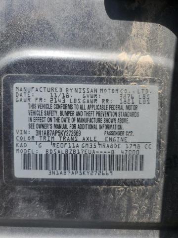 2019 NISSAN SENTRA 3N1AB7AP5KY272669