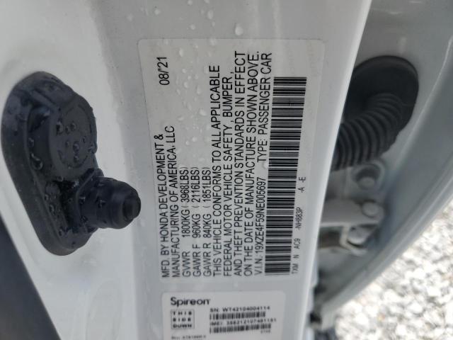 2022 HONDA INSIGHT EX 19XZE4F59NE005697