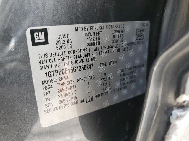 2016 GMC CANYON SLE 1GTP6CE16G1360247