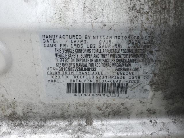 2021 NISSAN VERSA SV 3N1CN8EV2ML840133