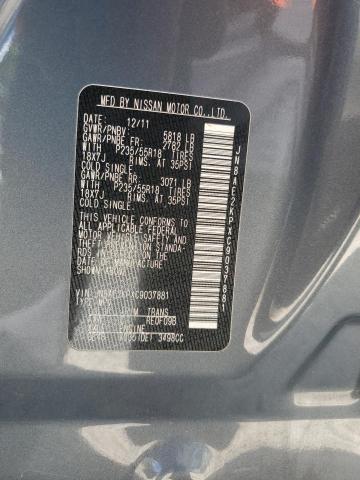 2012 NISSAN QUEST S - JN8AE2KPXC9037881