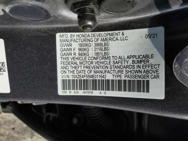 2021 HONDA INSIGHT EX 19XZE4F55ME011642