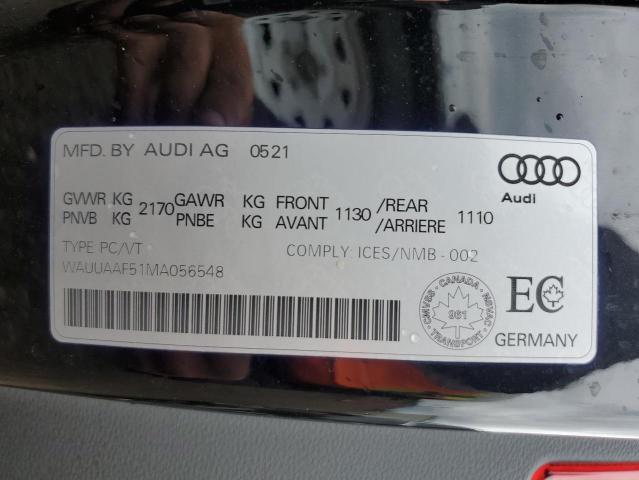 2021 AUDI A5 PRESTIG WAUUAAF51MA056548