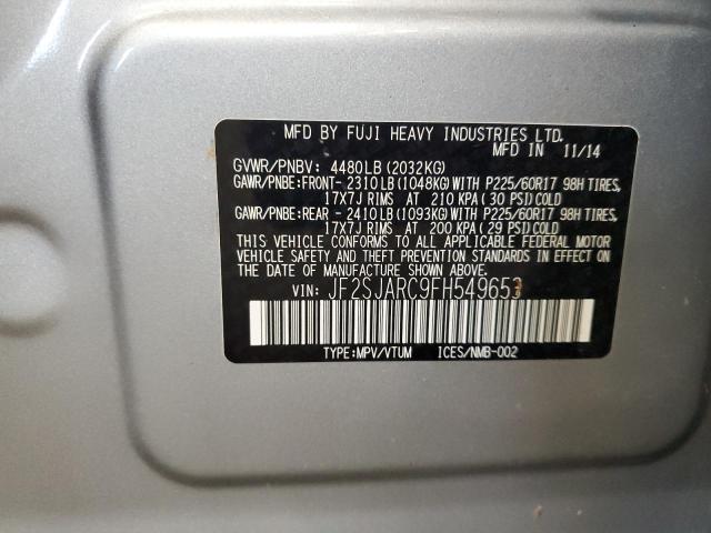 2015 SUBARU FORESTER 2 JF2SJARC9FH549653