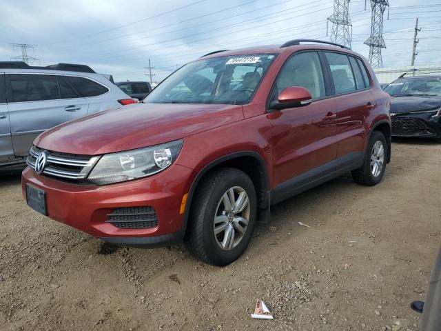 VOLK TIGUAN S 2016 red 4dr spor gas WVGAV7AX5GW051295 photo #1