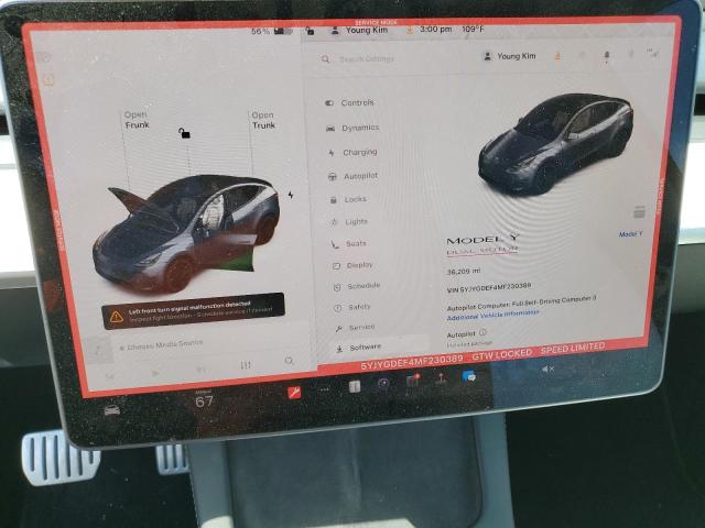 2021 TESLA MODEL Y 5YJYGDEF4MF230389