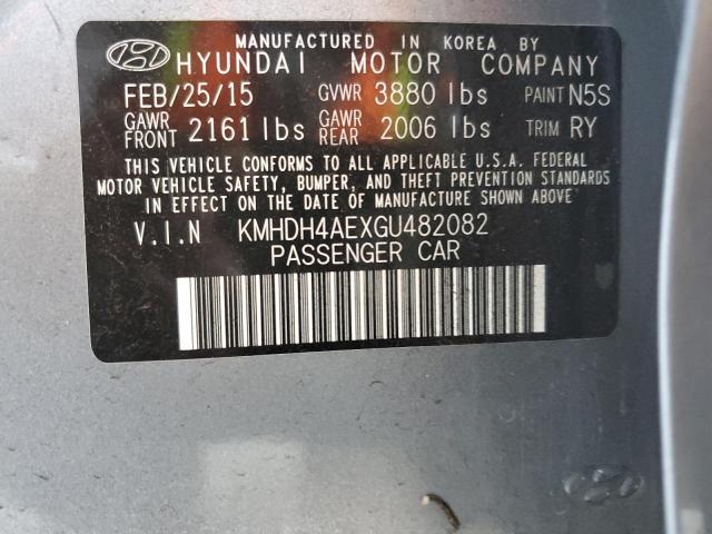 2016 HYUNDAI ELANTRA SE - KMHDH4AEXGU482082