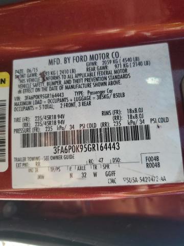 2016 FORD FUSION TIT 3FA6P0K95GR164443