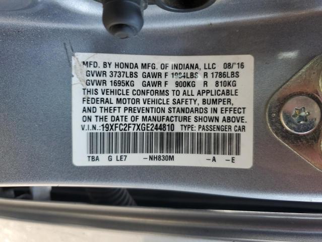 2016 HONDA CIVIC EX 19XFC2F7XGE244810