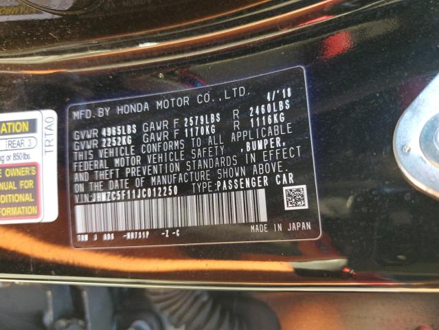 2018 HONDA CLARITY JHMZC5F11JC012250