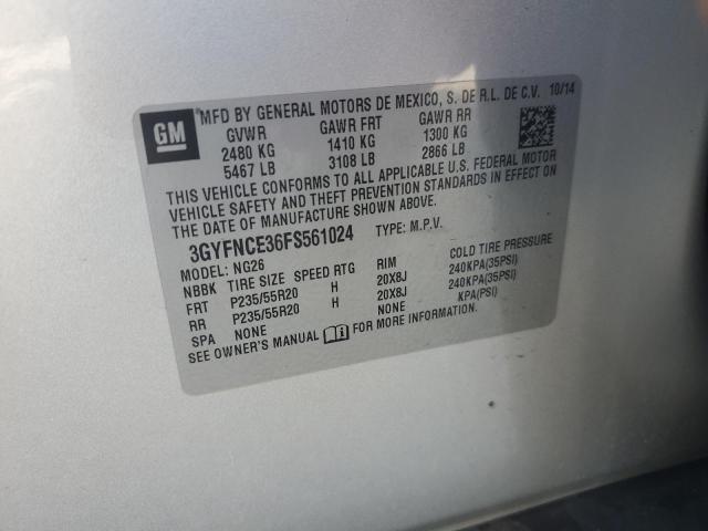 2015 CADILLAC SRX PERFORMANCE COLLECTION 3GYFNCE36FS561024