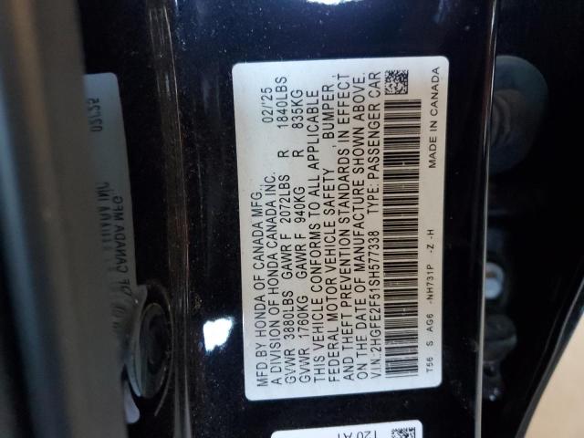 2025 HONDA CIVIC SPORT 2HGFE2F51SH577338