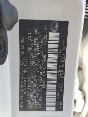 2022 LEXUS ES 300H BASE 58ADA1C17NU019626