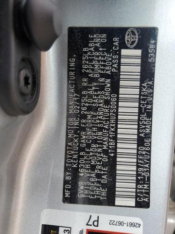 2017 TOYOTA CAMRY LE 4T1BF1FKXHU750060