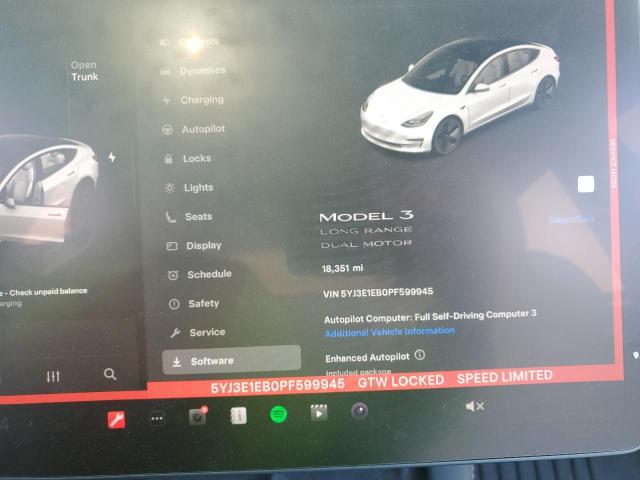 2023 TESLA MODEL 3 5YJ3E1EB0PF599945