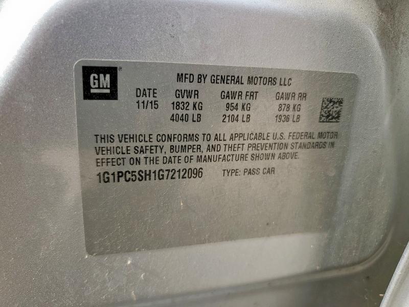 2016 CHEVROLET CRUZE LIMI 1G1PC5SH1G7212096