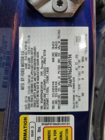 2016 FORD FUSION SE 3FA6P0T96GR349194
