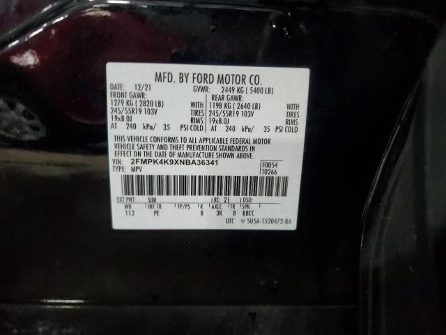 2022 FORD EDGE TITAN 2FMPK4K9XNBA36341