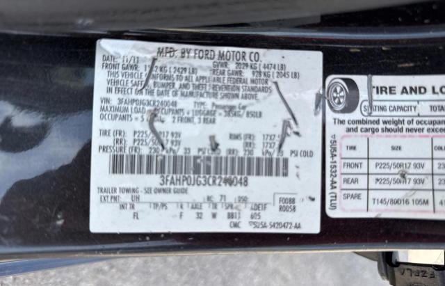 2012 FORD FUSION SEL - 3FAHP0JG3CR240048