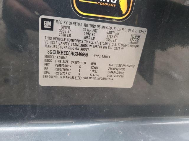 2017 CHEVROLET SILVERADO K1500 LT 3GCUKREC0HG349895