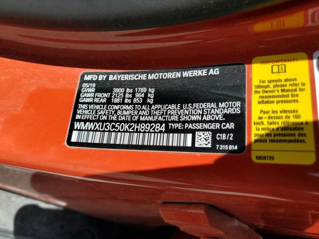 2019 MINI COOPER S WMWXU3C50K2H89284