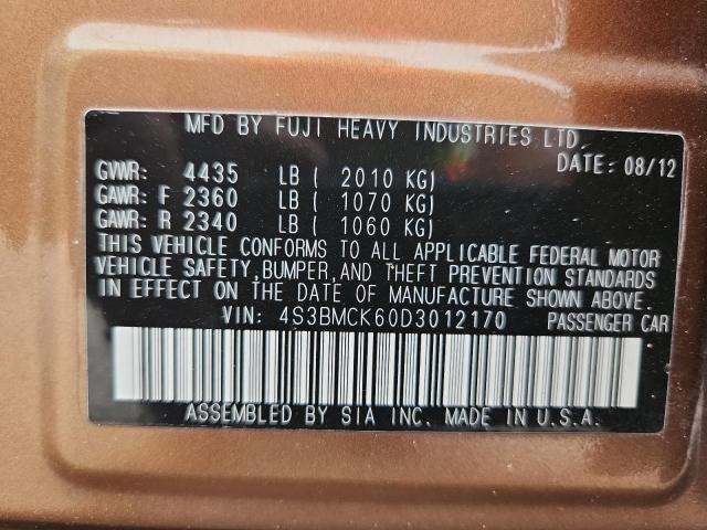 2013 SUBARU LEGACY 2.5 - 4S3BMCK60D3012170