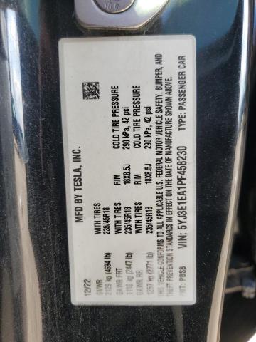 2023 TESLA MODEL 3 5YJ3E1EA1PF458230