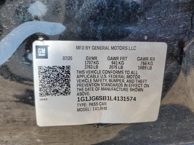 2020 CHEVROLET SONIC 1G1JG6SB1L4131574