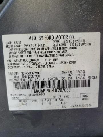 2018 FORD ECOSPORT T MAJ6P1WL4JC207039