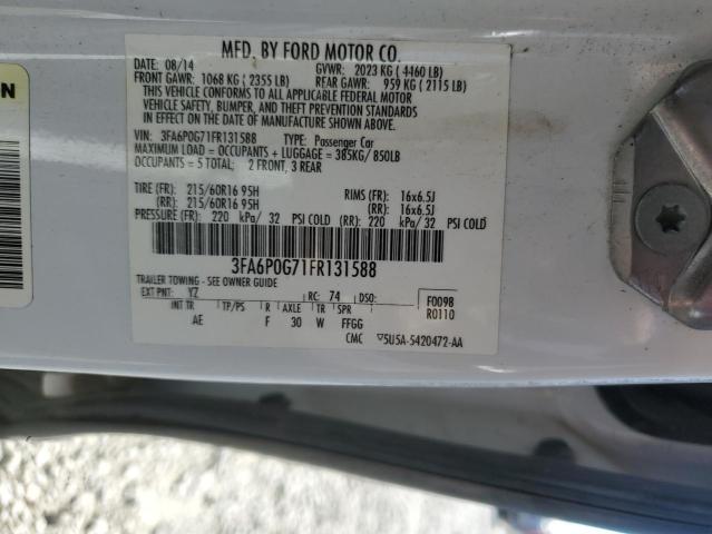 2015 FORD FUSION S 3FA6P0G71FR131588