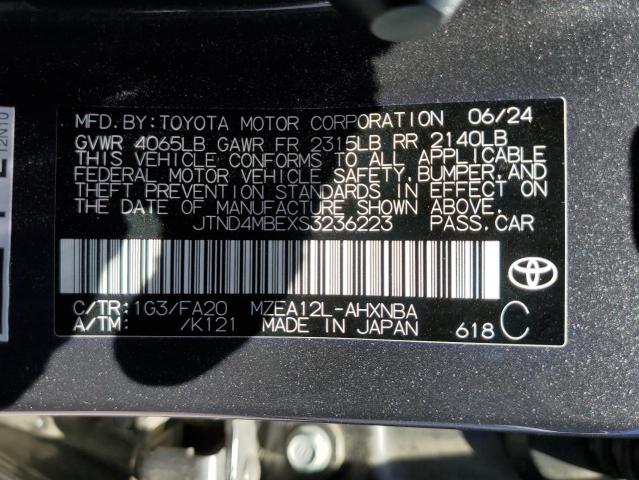 2025 TOYOTA COROLLA SE JTND4MBEXS3236223