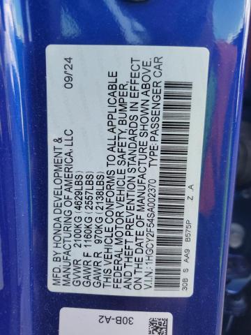 2025 HONDA ACCORD HYB 1HGCY2F54SA002370
