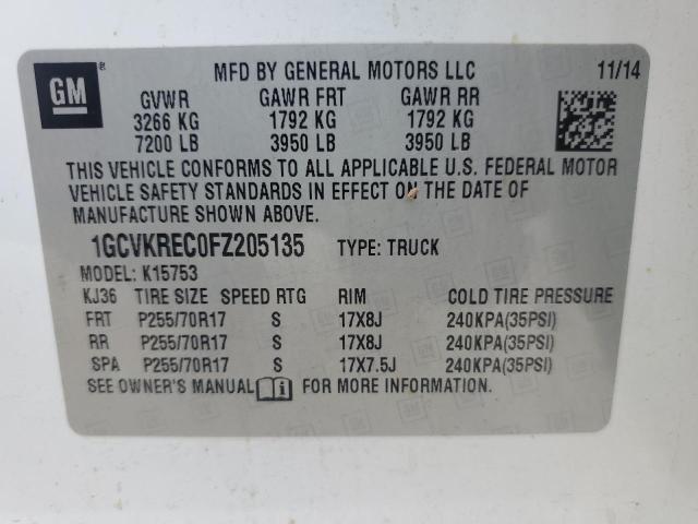 2015 CHEVROLET SILVERADO 1GCVKREC0FZ205135