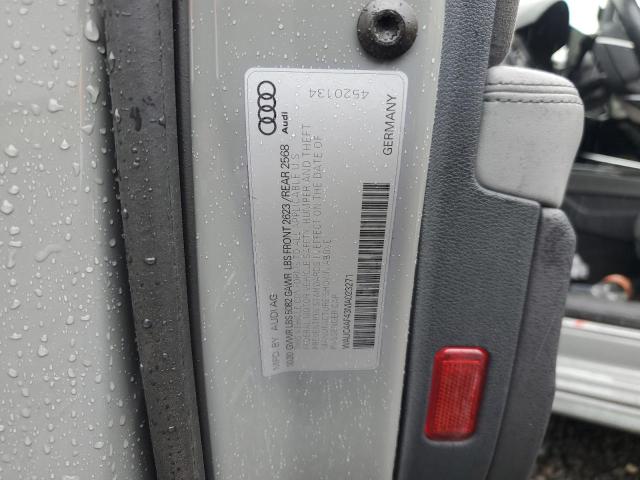 2021 AUDI S4 PRESTIG WAUC4AF43MA023271