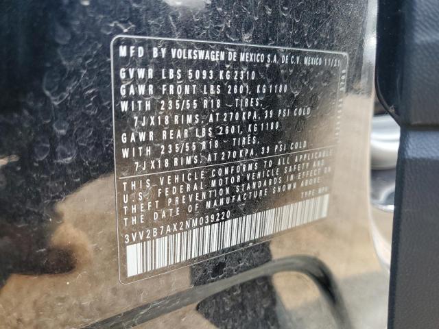 2022 VOLKSWAGEN TIGUAN SE 3VV2B7AX2NM039220