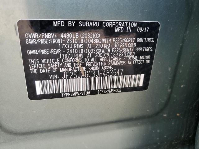 2018 SUBARU FORESTER 2.5I PREMIUM JF2SJAGC3JH483547