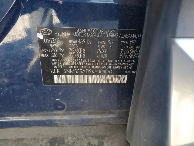 2019 HYUNDAI SANTA FE L 5NMS53AD9KH008064