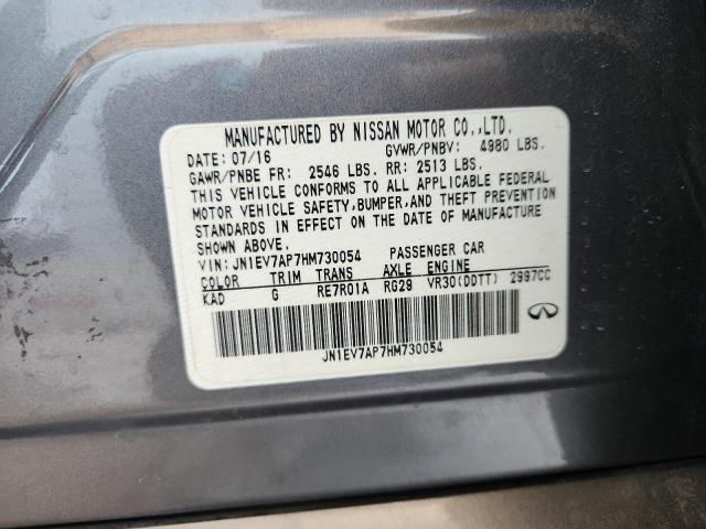 2017 INFINITI Q50 PREMIUM JN1EV7AP7HM730054