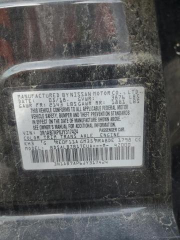 2018 NISSAN SENTRA S - 3N1AB7AP6JY317424