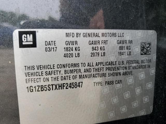 2017 CHEVROLET MALIBU LS 1G1ZB5STXHF245847