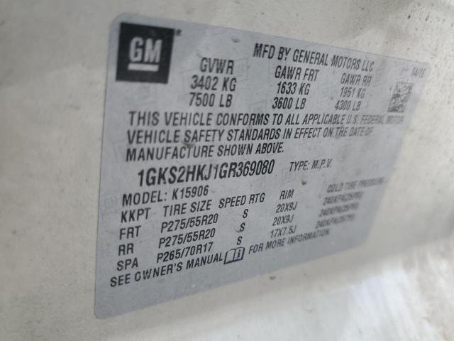 2016 GMC YUKON XL DENALI 1GKS2HKJ1GR369080