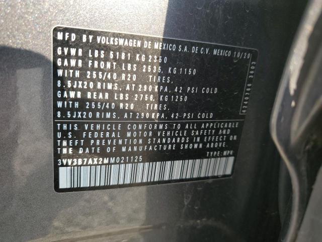 2021 VOLKSWAGEN TIGUAN SE 3VV3B7AX2MM021125