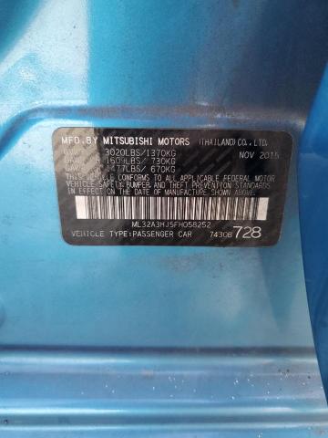 2015 MITSUBISHI MIRAGE DE ML32A3HJ5FH058252