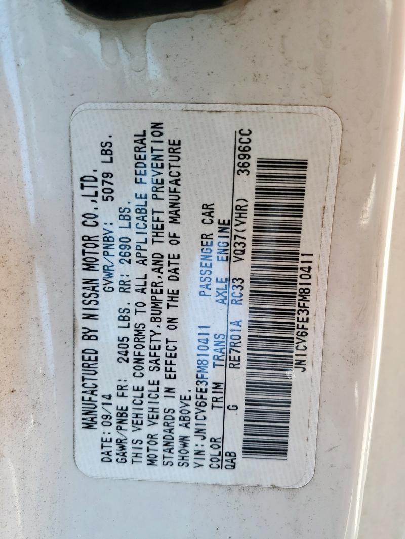 2015 INFINITI Q60 BASE JN1CV6FE3FM810411