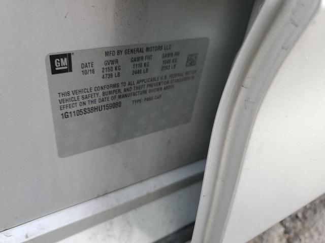 2017 CHEVROLET IMPALA LT 1G1105S38HU159080
