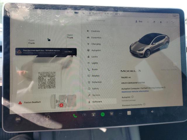 2022 TESLA MODEL 3 5YJ3E1EAXNF369706