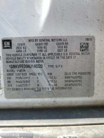 2017 CHEVROLET TRAVERSE LS 1GNKVFED9HJ148220